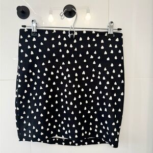 BCBGeneration Black and White Polka Dot Skirt